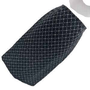 TALBOTS! RICH BLACK AND WHITE PATTERNED WEAVE STRETCH WOOL LOOK SKIRT! SZ 8